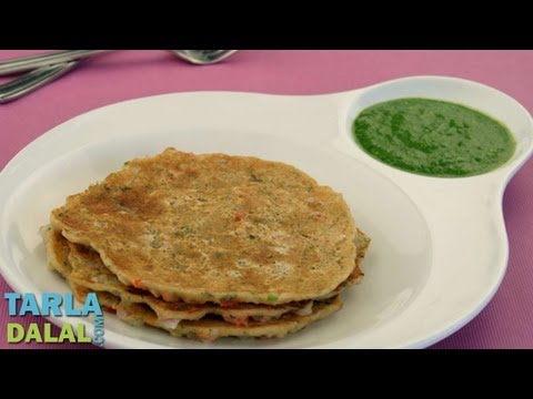 Spicy Oats Pancake ( Low Cholesterol) by Tarla Dalal