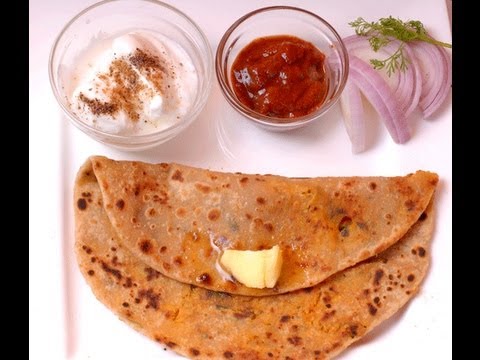 Oats Masala Paratha - By Vahchef @ Vahrehvah.com