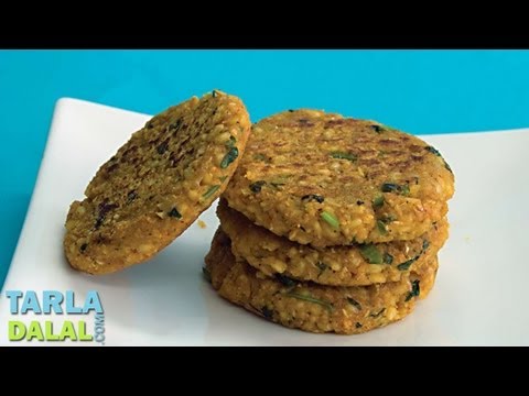 Oats Moong Dal Tikki (Healthy Snack) by Tarla Dalal