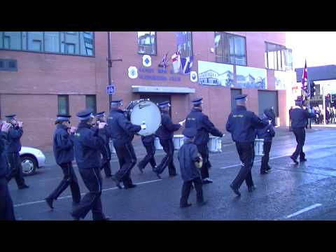 Lisburn Fusiliers FB @ Sandy Row Remembrance Sunday Parade 2013