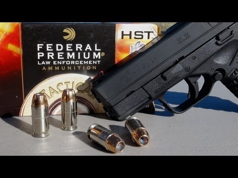 .45 ACP SHORT BARREL TEST:  230 gr +P Federal HST