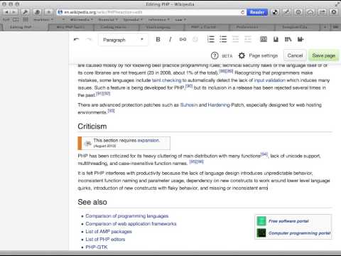 Editing Wikipedia in VisualEditor