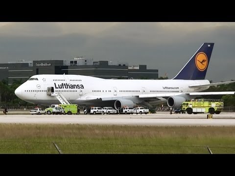 Lufthansa Emergency at Miami Intl Airport 08/26/2013