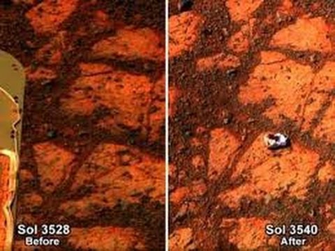 MARTE: MISTERIOSA ROCA APARECE FRENTE AL ROVER OPPORTUNITY 20 DE ENERO 2014