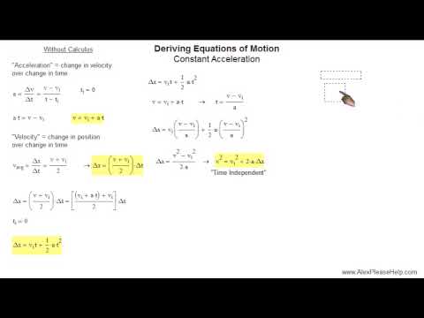 How to Derive Equations of Motion - With and Without Calculus