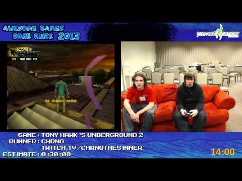 Tony Hawk's Underground 2 - SPEED RUN in 21:12 by chrno (Awesome Games Done Quick 2013) AGDQ