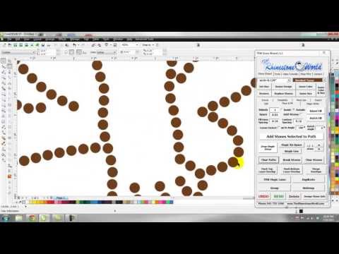 TRW Stone Wizard Tutorial 87 Magic Re-Space Button Rhinestone Software Corel Draw