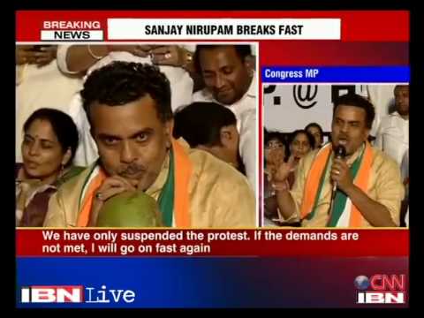 Power tariff: Sanjay Nirupam calls off fast after Maharashtra CM's appeal