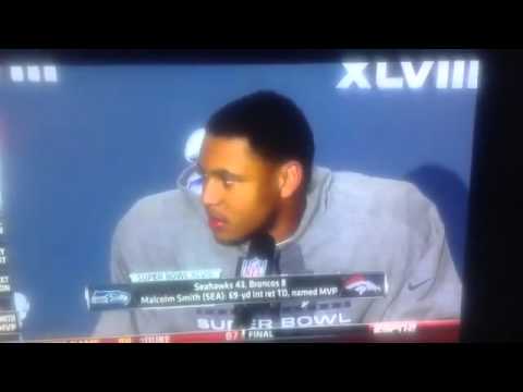 Malcolm Smith Super Bowl Interview Invaded By 9 11 Conspiracy Truther