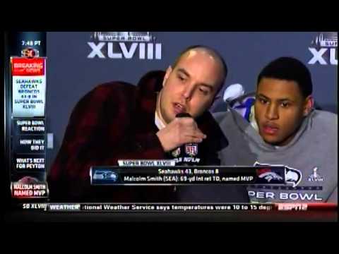 9/11 truther interrupts Super Bowl Post Game Interview