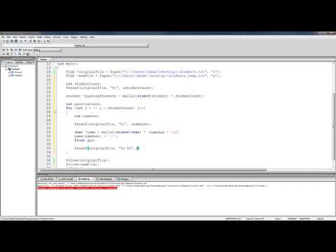 C Programming Tutorial 72,  Editing  a Text File