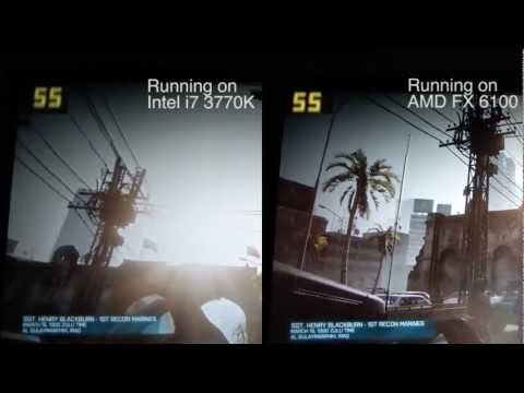 Intel VS AMD Gaming [Battlefield 3] [HD]