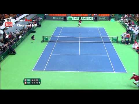 Roger Federer (SUI) Vs Ilija Bozoljac (SRB) DAVIS CUP 2014 (HD)