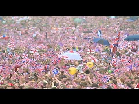 Crowds gather on The Mall for Golden Jubilee celebrations