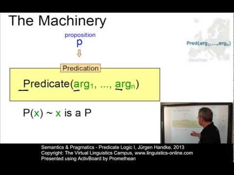 Semantics and Pragmatics - Predicate Logic I