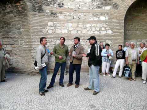 Klapa singers in Diocletian's Palace