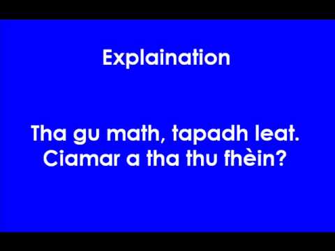 Scots Gaelic Lesson 1 part 1