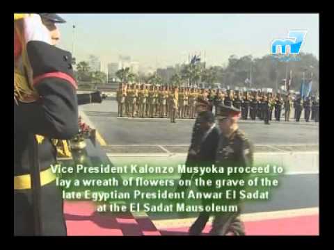 Laid wreath at late Egyptian President Anwar El Sadat at Mausoleum.