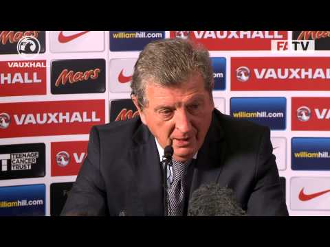 Roy Hodgson faces the press after securing World Cup qualification with England