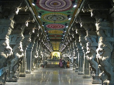 Madurai Thousand Pillar Hall Meenakshi Temple Ancient Stone Sculpture,India *HD*