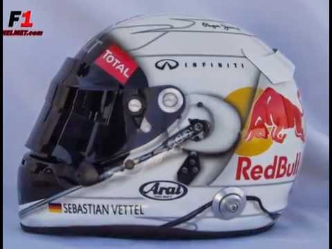 Sebastian Vettel 2013 STRATOS bahrain GP / F1 helmet Red Bull team