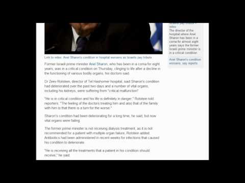 Israel : Former Prime Minister Ariel Sharon said to be near Death condition worse (Jan 02, 2014)