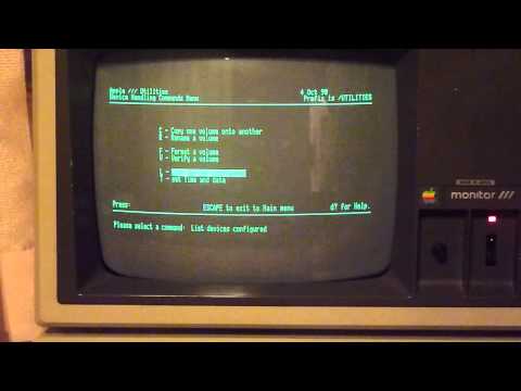 Apple III booting into SOS - Sophisticated Operating System Demo