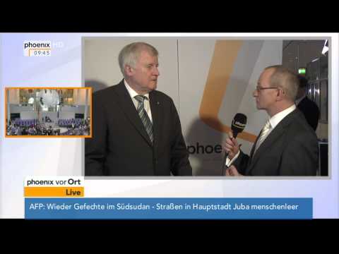 Wahl der Bundeskanzlerin: Horst Seehofer (CSU) im Interview am 17.12.2013