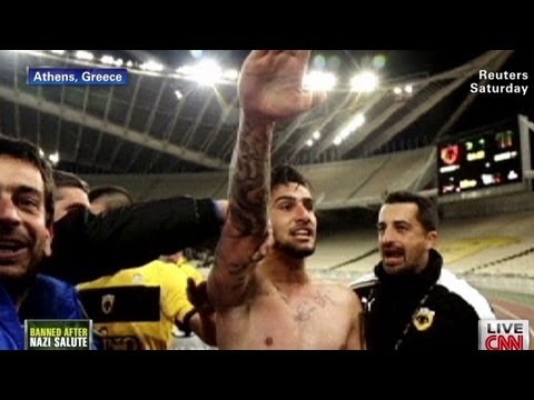 Soccer player gives Nazi salute on field