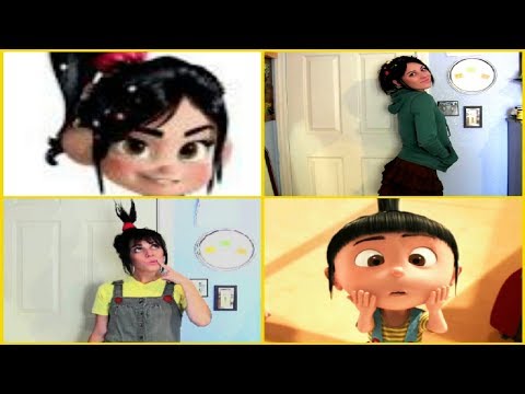 DIY Halloween Costume: Agnes & Vanellope Von Schweetz Hair & Costumes!!! Adorable