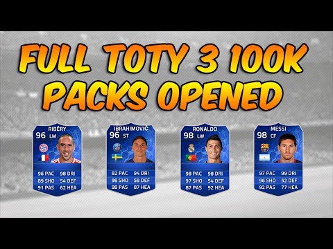 FIFA 14 FUT | 3 100K Packs | Full TOTY Pack Opening | Inform Player Pulled in a Pack