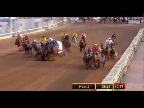 [HD]Tragic Moment Three Horses Died in Chuckwagon Crash at Calgary Stampede