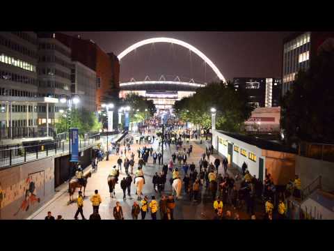 Wembley Stadium and Olympic Way in London (HD)