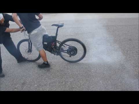 HPC- Burn Rubber, Not Gas! 100MPH Electric Bike Burnouts