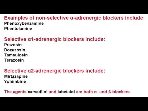 Alpha Blockers - Nonselective - Phenoxybenzamine & Phentolamine