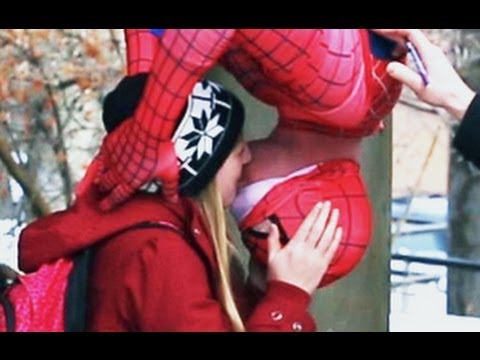 Spider-Man Kissing Prank