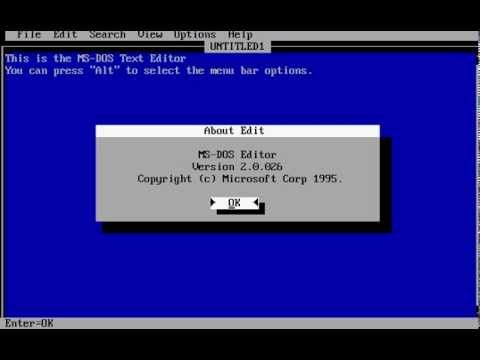 MS-DOS Editor: Text Editor Tutorial