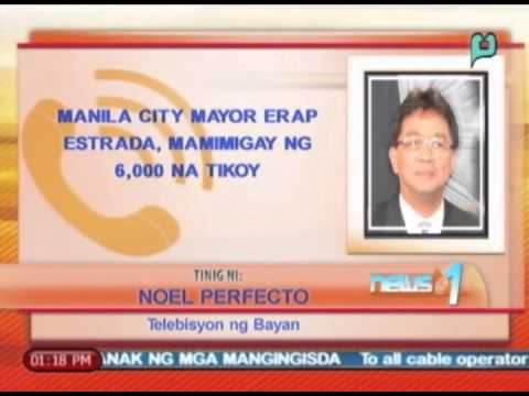 News@1: Manila Mayor Erap Estrada, mamamahagi ng 6,000 tikoy || Jan. 31, '14