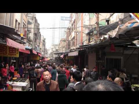 Xiamen street market in Fujian province, China