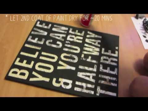 DIY: Easy Canvas Art - Custom Quote on Canvas (Room Decor)