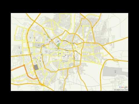 Aleppo, Syria - Google Map Maker Time-lapse Video