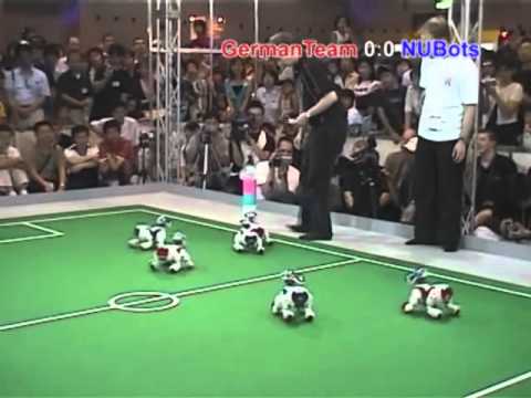 Robocup Final 2005 Part 1 (Sony Aibo dogs)