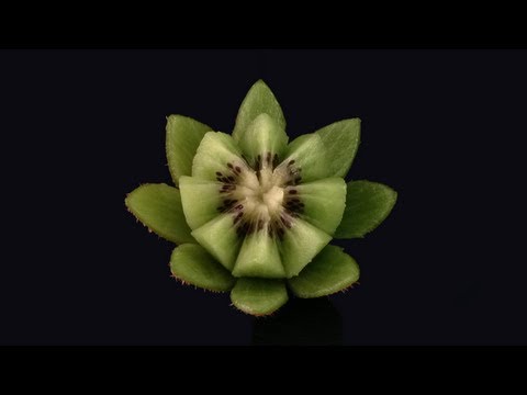 Kiwi Fruit Lotus - Beginner's Lesson 3 - by Mutita Art of Fruit & Vegetable Carving