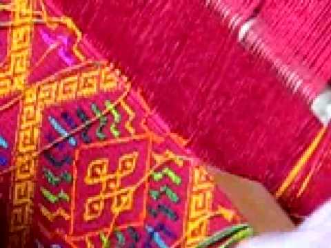 Handweaving a Kira in Bhutan