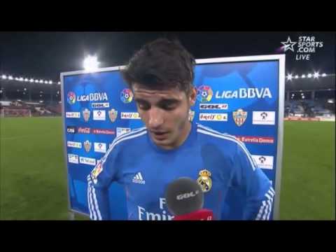 Alvaro morata post match interview | almeria 0-5 Real madrid | 23.11.13 HD