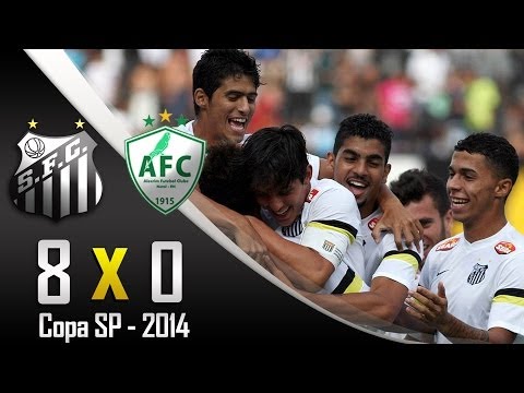 Copa SP 2014 - Confira os gols de Santos 8 x 0 Alecrim - RN