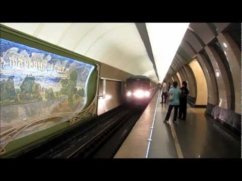 The Beautiful Stations of Moscow Metro and the Trains... (Moscow, Russia)