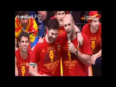 Xabi Alonso drunk as f*ck* at Spain 2012 Victory Celebration