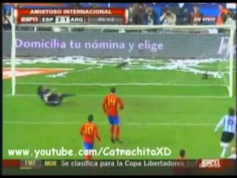 the Best Penalty kick in the world by Xabi Alonso in Spain Argentina Match