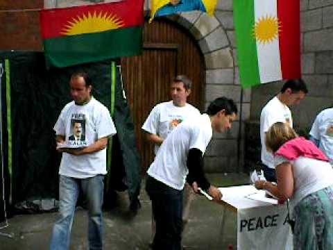 Kurds on Hunger Strike in Dublin Demanding Revocation of Lausanne Treaty - 20/07/2011, First Day